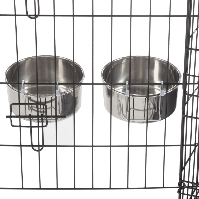 Dog bowl that shop attaches to crate